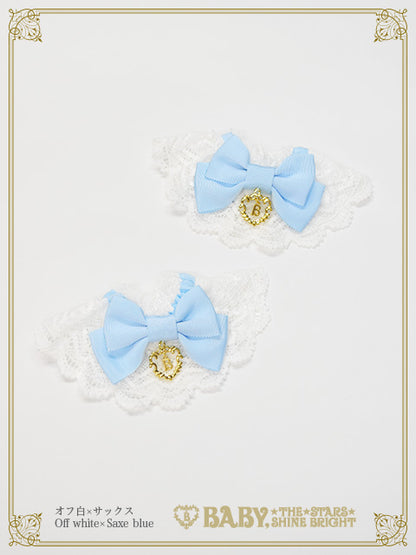 [Pre-order] Grosgrain Ribbon Torchon Lace Cuffs