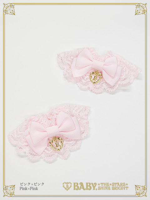 [Pre-order] Grosgrain Ribbon Torchon Lace Cuffs
