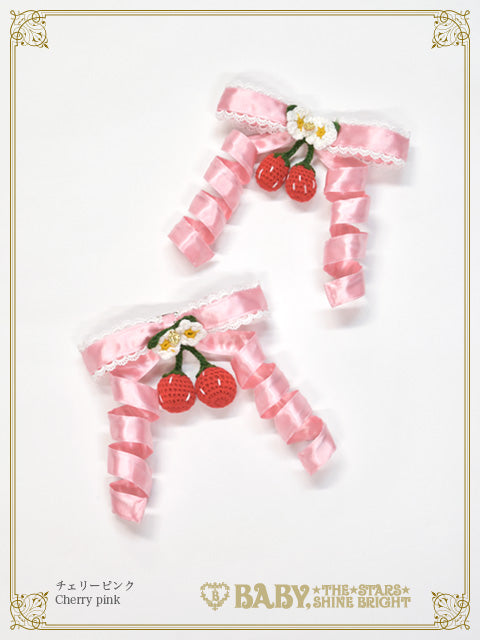 [Pre-order] Doki Doki♡Heart fluttering Princess Strawberry Curly Satin Ribbon Clip