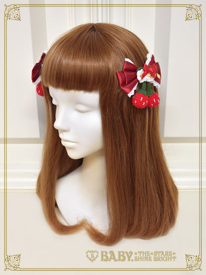 [Pre-order] Doki Doki♡Heart fluttering Princess Strawberry Satin Ribbon Clip