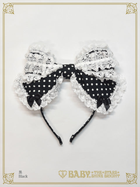 [Pre-order] Dot twill ribbon head bow