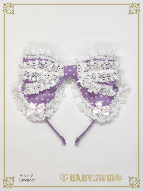 [Pre-order] Dot twill ribbon head bow