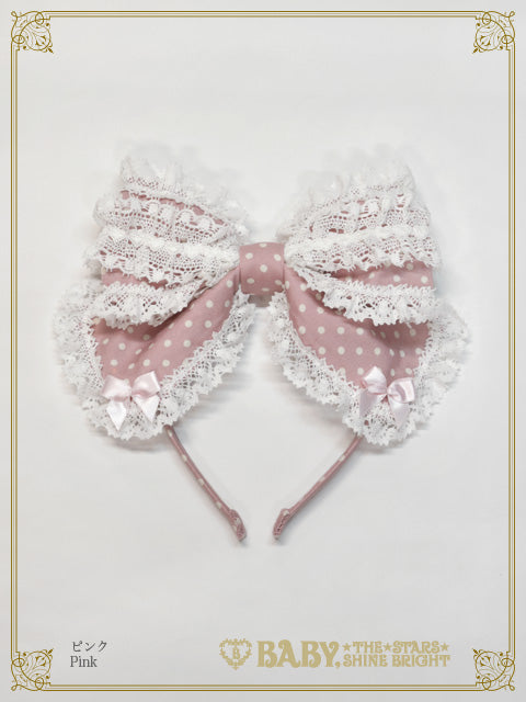 [Pre-order] Dot twill ribbon head bow