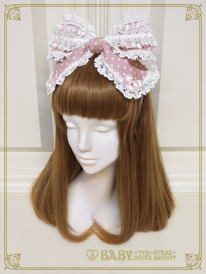 [Pre-order] Dot twill ribbon head bow