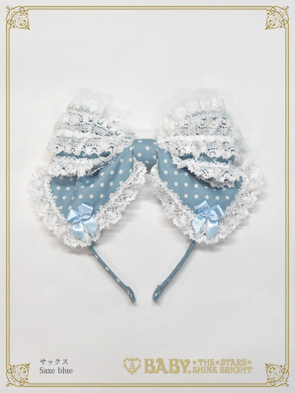 [Pre-order] Dot twill ribbon head bow