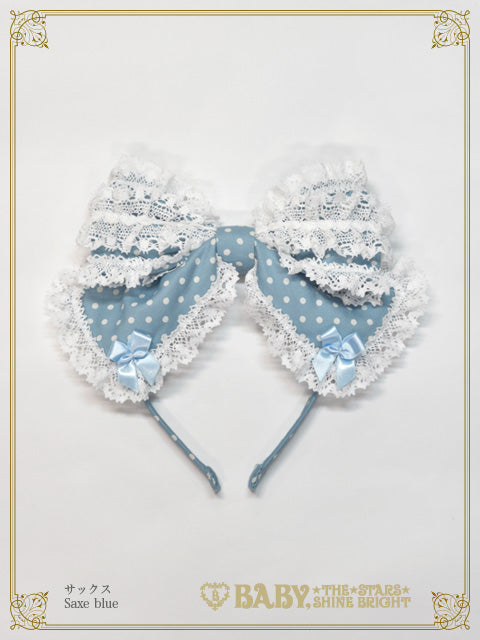 [Pre-order] Dot twill ribbon head bow