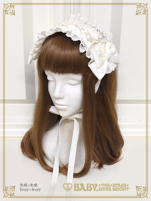 【予約】はしごレースのスピンドールヘッドドレス(バーバリー)
