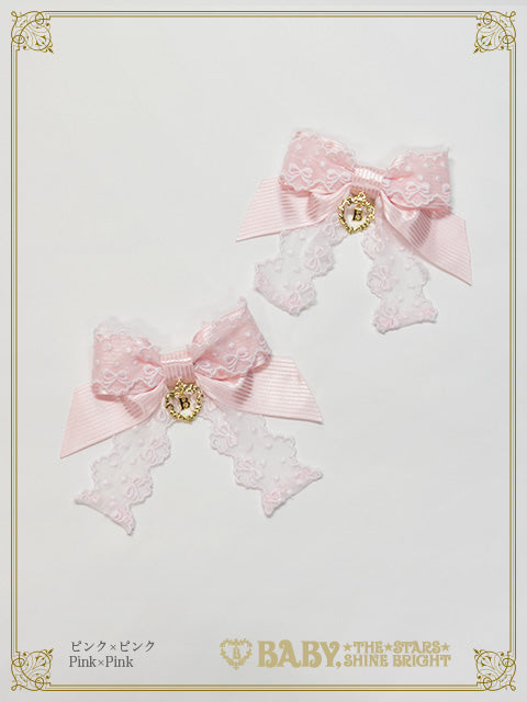 【予約】Ruban♡Crème à la vanille リボンクリップ