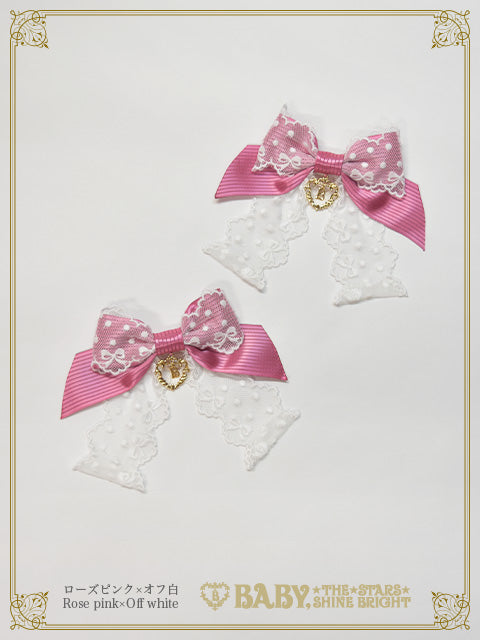 【予約】Ruban♡Crème à la vanille リボンクリップ