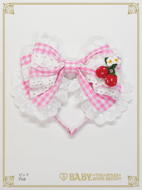 ゆらゆらいちごのHappy Berry Present ギンガムカチューシャ – BABY