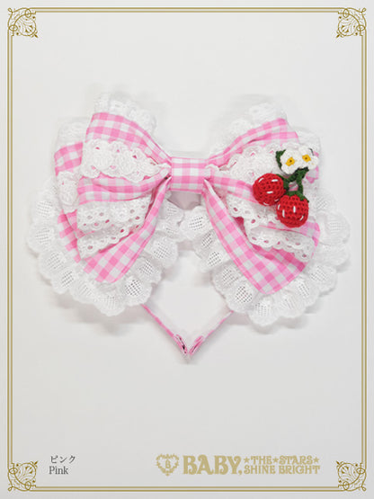 ゆらゆらいちごのHappy Berry Present ギンガムカチューシャ