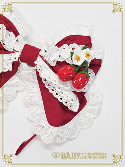 Swinging Strawberry's Happy Berry Present Head bow