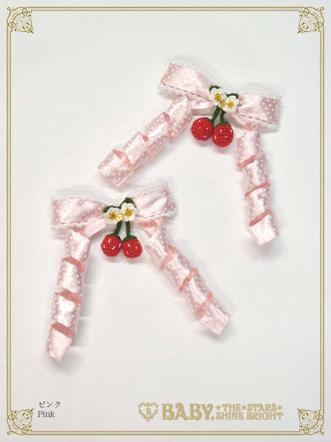 [Pre-order] Doki Doki♡Heart fluttering Princess Strawberry Curly Ribbon Clip