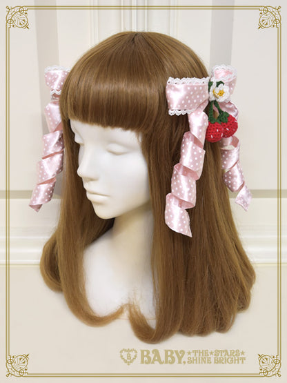 [Pre-order] Doki Doki♡Heart fluttering Princess Strawberry Curly Ribbon Clip