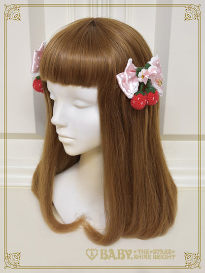 [Pre-order] Doki Doki♡Heart fluttering Princess Strawberry Dot Ribbon Clip