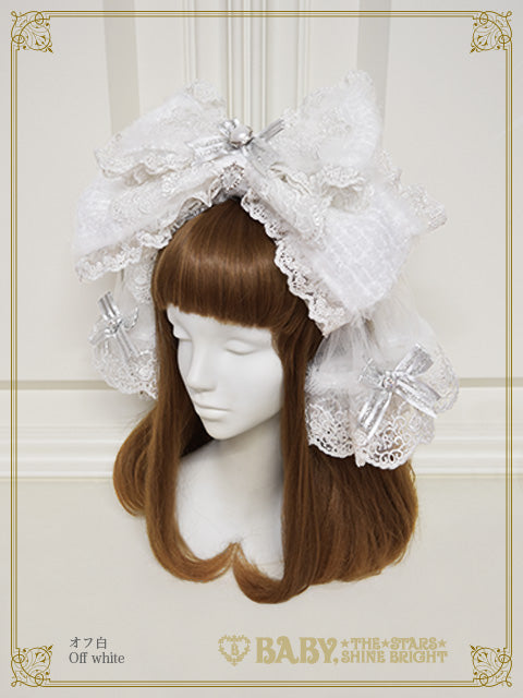 [Made-to-order] Etoile des Neiges Féerique Mini Veil Dress Head bow