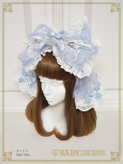 [Made-to-order] Etoile des Neiges Féerique Mini Veil Dress Head bow