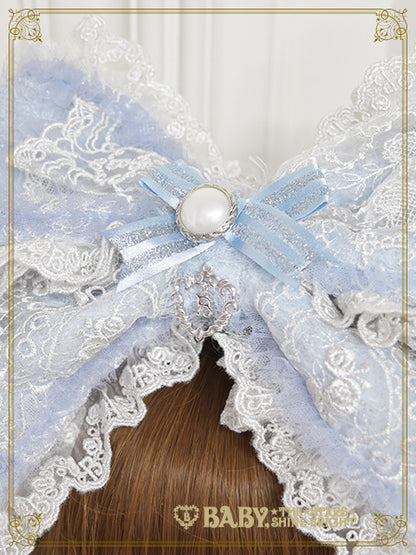 [Made-to-order] Etoile des Neiges Féerique Mini Veil Dress Head bow