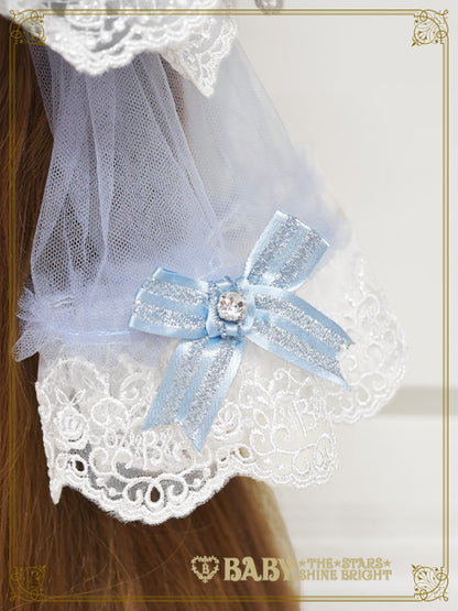 [Made-to-order] Etoile des Neiges Féerique Mini Veil Dress Head bow