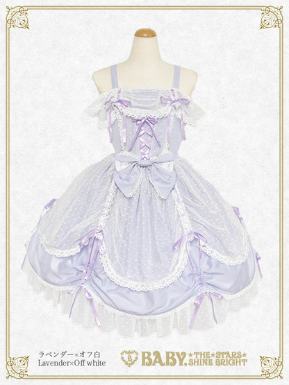 【予約】Sugar powder♡Dot Tulle ジャンパースカート