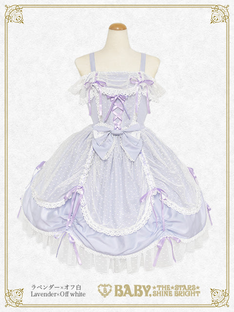 【予約】Sugar powder♡Dot Tulle ジャンパースカート
