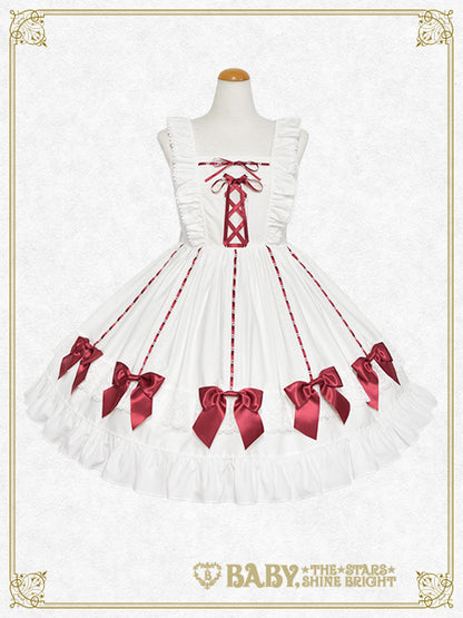 【予約】Ribbon Ribbon♡Wrapping Heart ジャンパースカート
