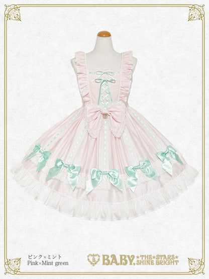 【予約】Ribbon Ribbon♡Wrapping Heart ジャンパースカート