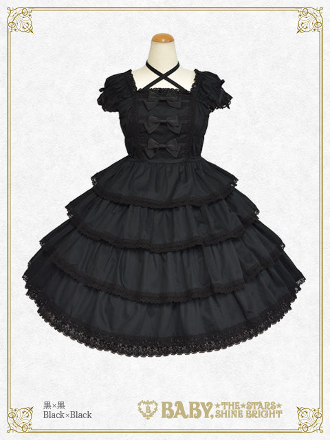 [Pre-order] Ribbon milky sugar Jumper skirt