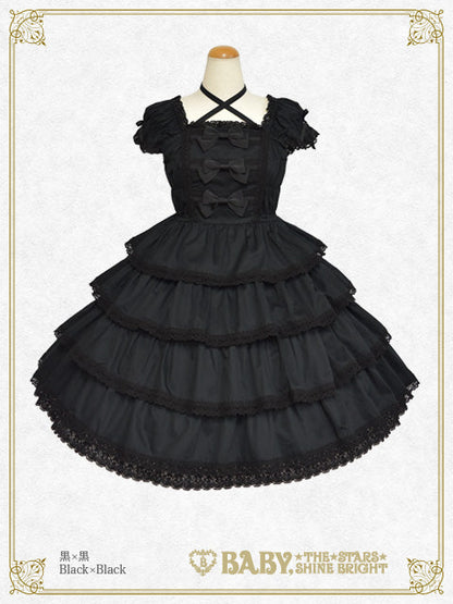 [Pre-order] Ribbon milky sugar Jumper skirt