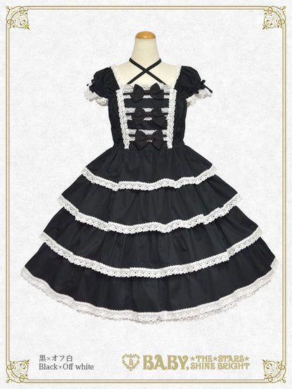 [Pre-order] Ribbon milky sugar Jumper skirt