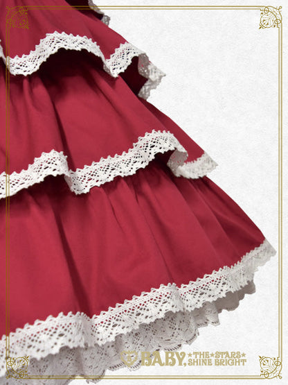 [Pre-order] Ribbon milky sugar Jumper skirt