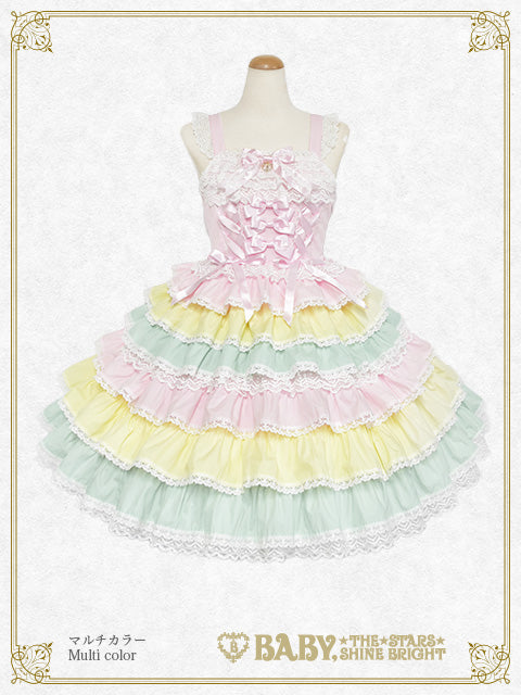 [Pre-order] Le froufrou sucré fondues Jumper Skirt (Multicolor Ver.)