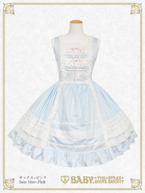Pre-order] Lace Frill Jumper Skirt (Sateen) – BABY, THE STARS