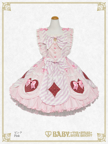 Heart♡Bunny Parade ストライプジャンパースカート