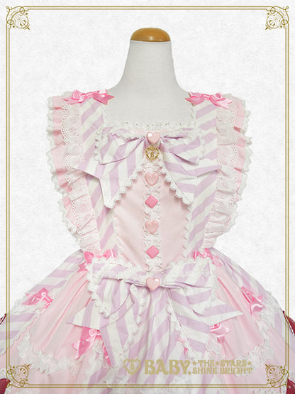 Heart♡Bunny Parade ストライプジャンパースカート
