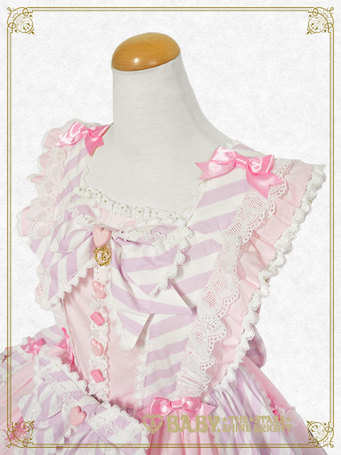 Heart♡Bunny Parade ストライプジャンパースカート