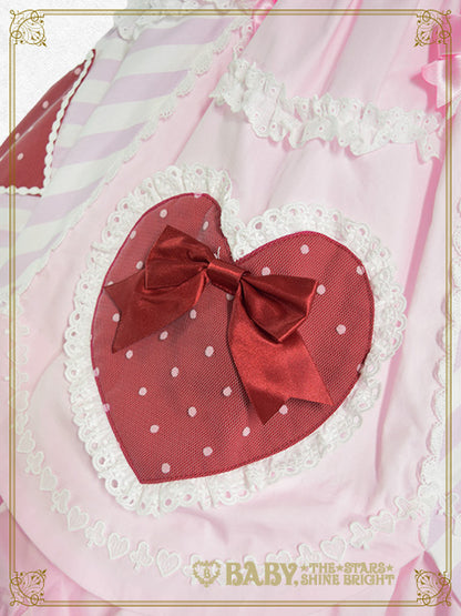 【予約】Heart♡Bunny Parade ストライプジャンパースカート