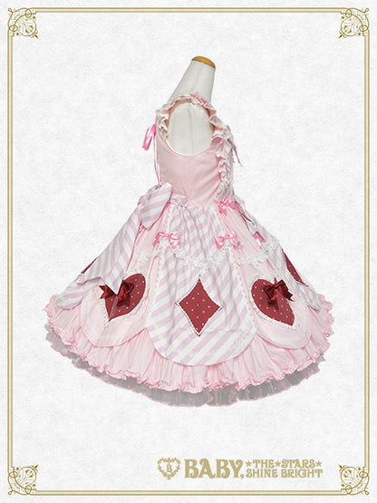 【予約】Heart♡Bunny Parade ストライプジャンパースカート