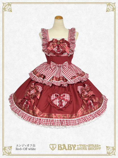 【予約】Best Wishes Hearty Gingham ジャンパースカート
