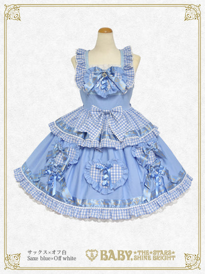 【予約】Best Wishes Hearty Gingham ジャンパースカート