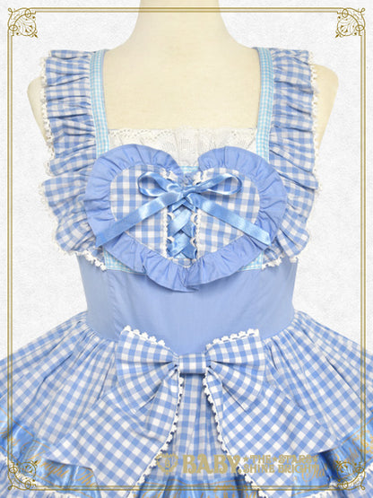 【予約】Best Wishes Hearty Gingham ジャンパースカート