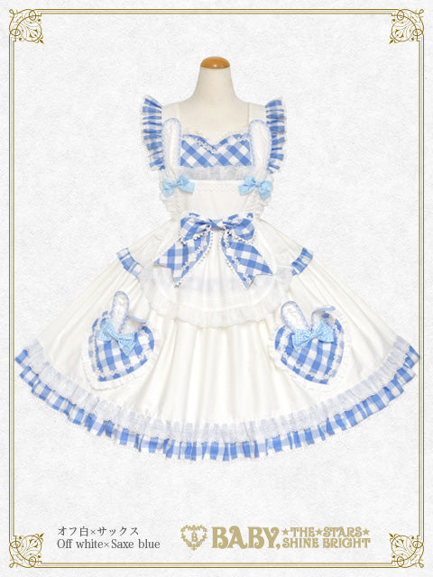 【予約】Alice Meets the White Rabbit ジャンパースカート