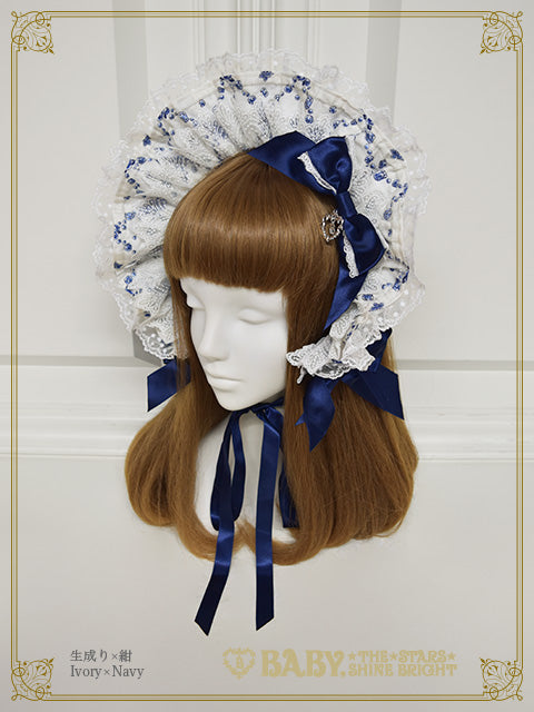 【予約】Cinderella〜きらめく魔法の舞踏会〜柄ボンネット