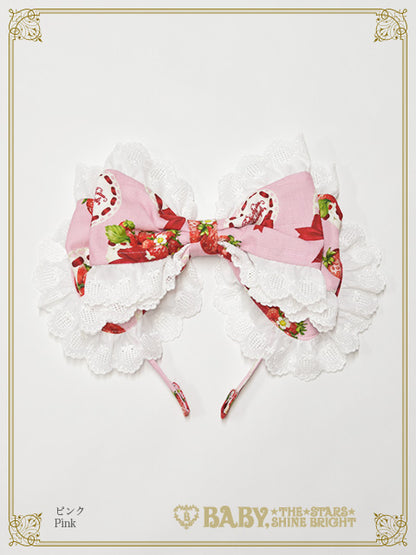 [Pre-order] Love’s Strawberry Afternoon Tea Head bow