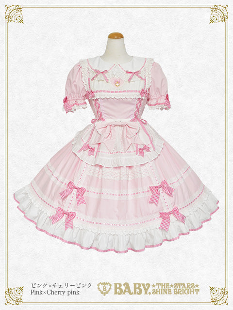 難有り◆BABY,ベイビー◆クロスローズ柄ワンピース◆ピンク BABY,THE STARS SHINE BRIGHT - BABY クロスローズ柄JSK ピンクの通販