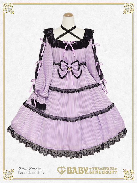[Pre-order] Little Kitten Lunaria♡ Stripe One-Piece Dress