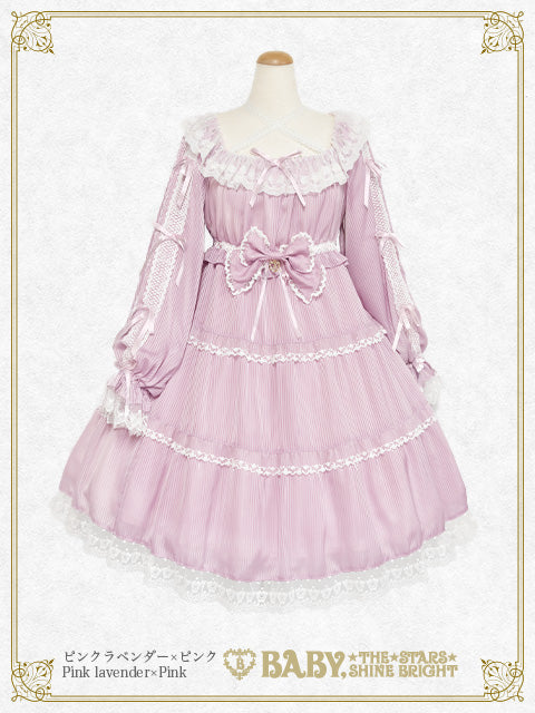 [Pre-order] Little Kitten Lunaria♡ Stripe One-Piece Dress