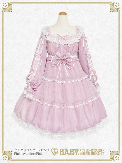 [Pre-order] Little Kitten Lunaria♡ Stripe One-Piece Dress