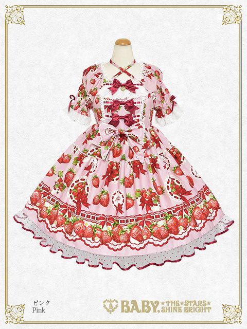 [Pre-order] Love’s Strawberry Afternoon Tea One-Piece Dress