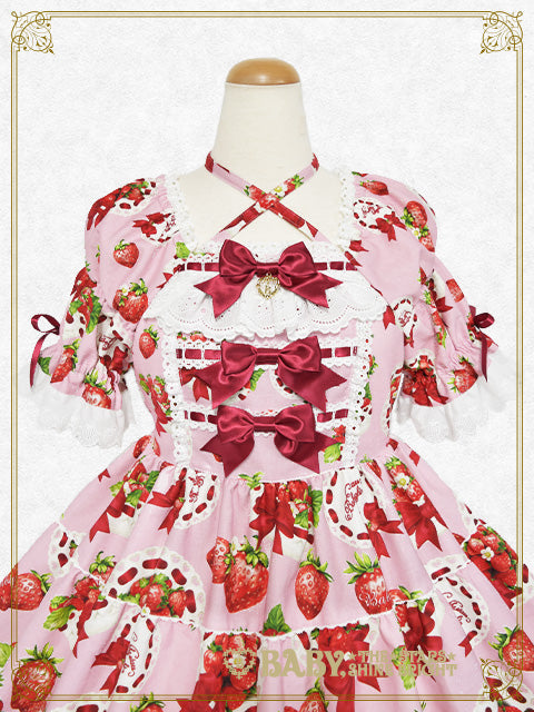 Pre-order] Love's Strawberry Afternoon Tea One-Piece Dress – BABY